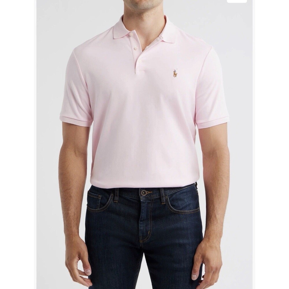 Polo Ralph Lauren Polo Shirt Men XL Pink Classic Fit Soft Embroidered Flesh Pony